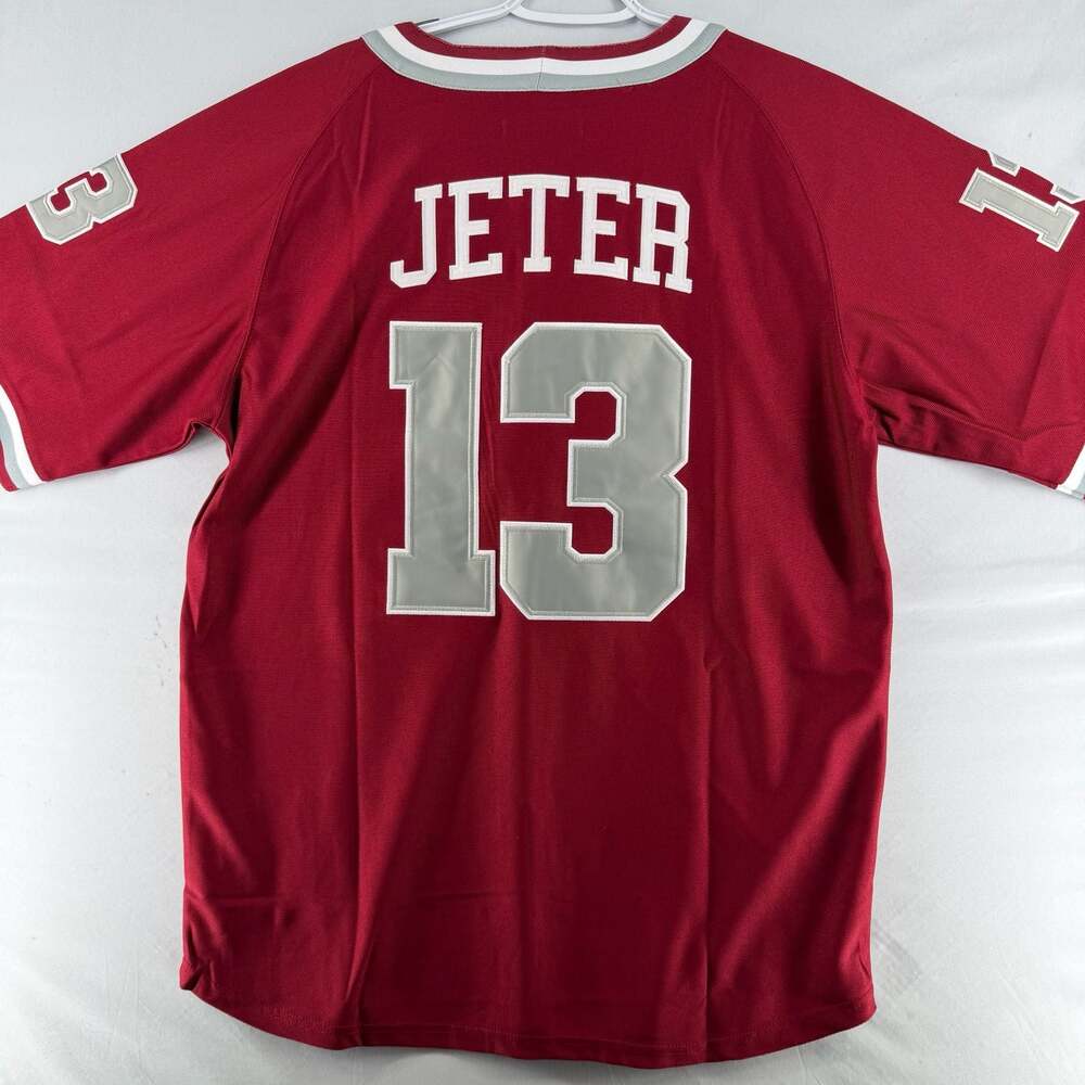 0171 L- Headgear Classics Derek Jeter Maroons High School Baseball Jersey